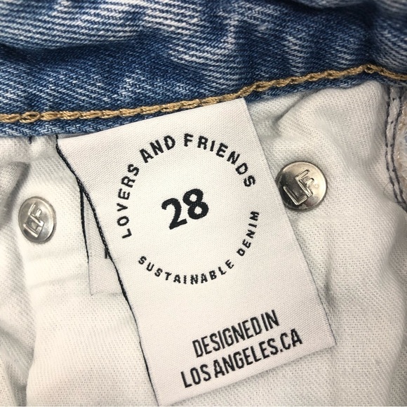 New Lovers and Friends Jack High Rise Cut Off Denim Shorts Surfside - Picture 10 of 13